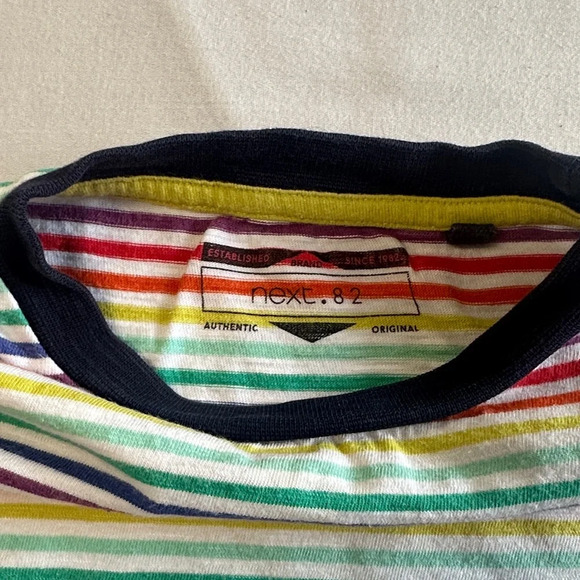 Next Multicolour Striped Long Sleeve Tee - Picture 2 of 3
